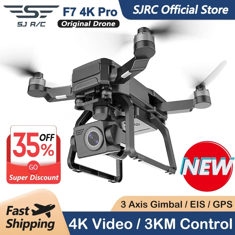 Drone Gimbal 3 Axis - SJRC F7 4K PRO Camera Drone