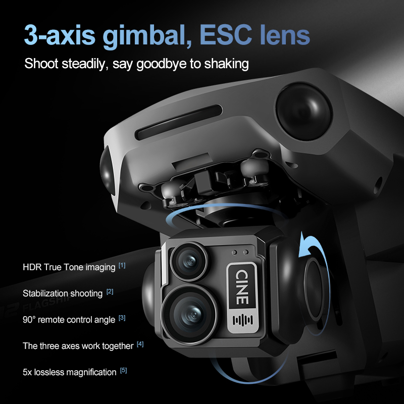 8K 3 Axis Gimbal Brushless 7.2 - مراجعة Drone Gimbal Case وسعره
