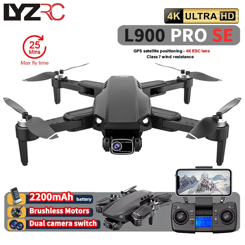 L900 Pro SE MAX GPS Drone 4K P - مراجعة Drone Gimbal Brushless وسعره