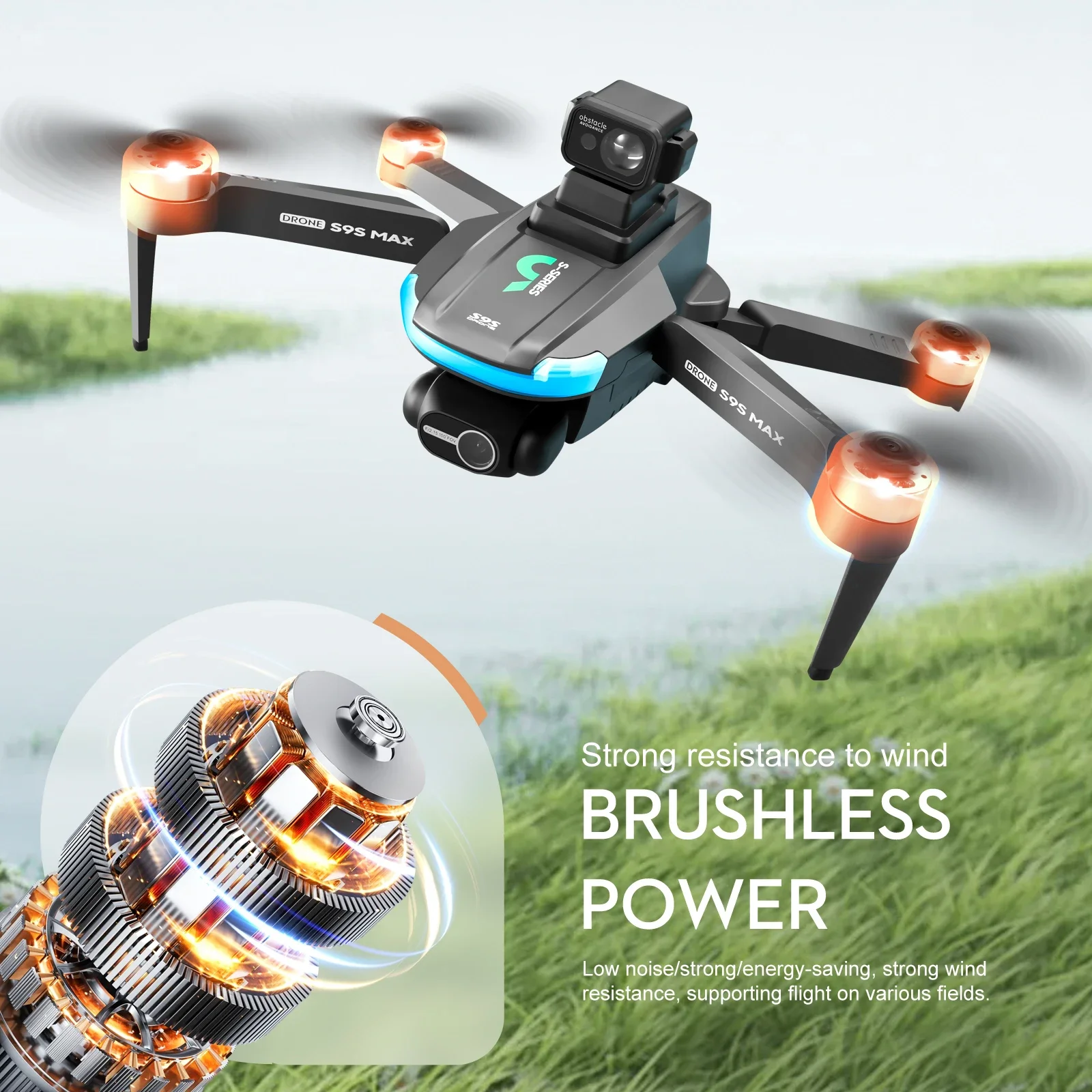 NEW S9S MAX MINI Drone 4K 2-Ax - مراجعة Drone Gimbal Brushless وسعره