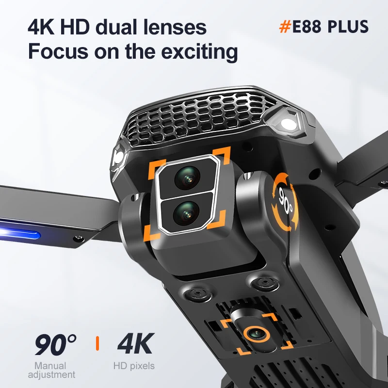 New E88 Plus Quadcopter Drone: - مراجعة Drone Gimbal Brushless وسعره