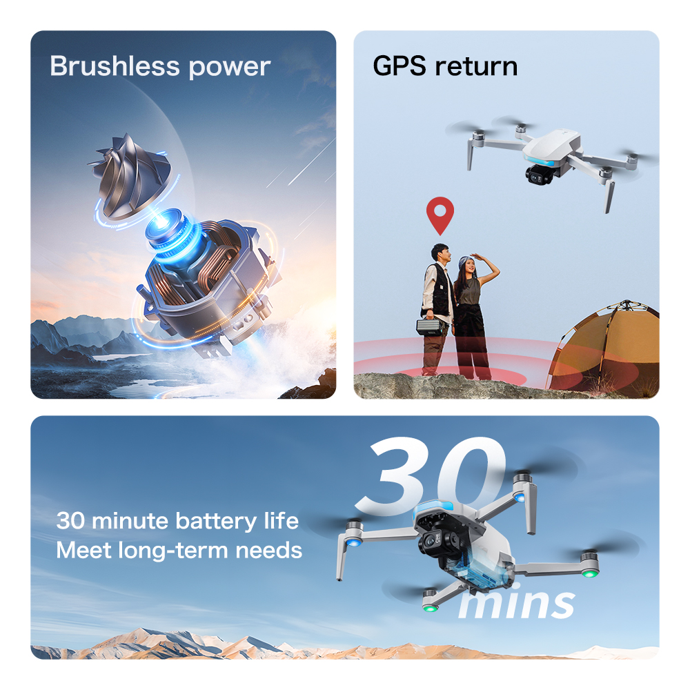 S-X1 MAX GPS Drone with 3-Axis - مراجعة Drone Gimbal 3 Axis وسعره
