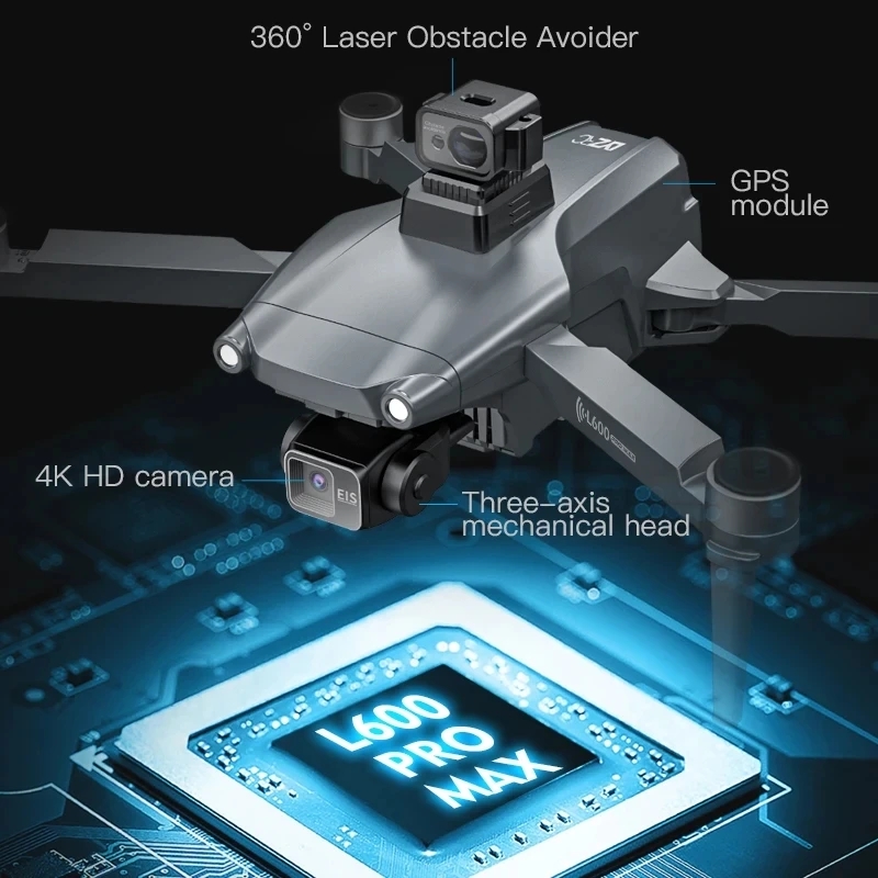 L600 PRO MAX GPS Drone Profess - مراجعة Drone Gimbal Brushless وسعره