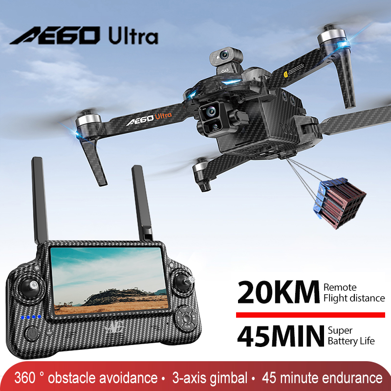 AE60 GPS Drone Professional 8K - مراجعة Drone Gimbal Brushless وسعره