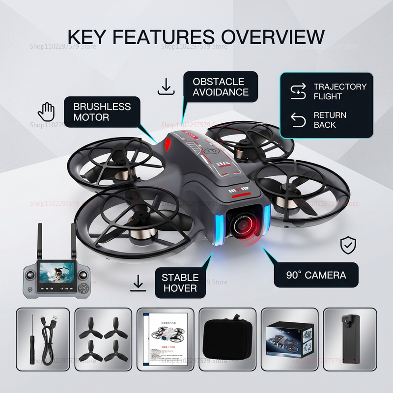 2026 New AE21 Drone 8K HD Prof - مراجعة Drone Gimbal 2 Axis وسعره