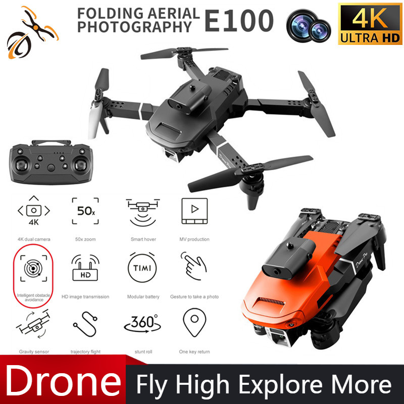 Mini E100 Four-sided Obstacle  - مراجعة Drone Gimbal 2 Axis وسعره