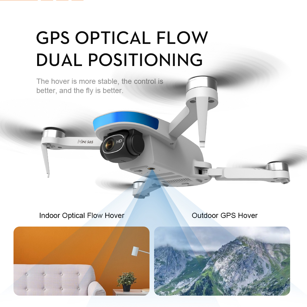 S6S GPS Optical Flow Positioni - مراجعة Drone Gimbal 2 Axis وسعره