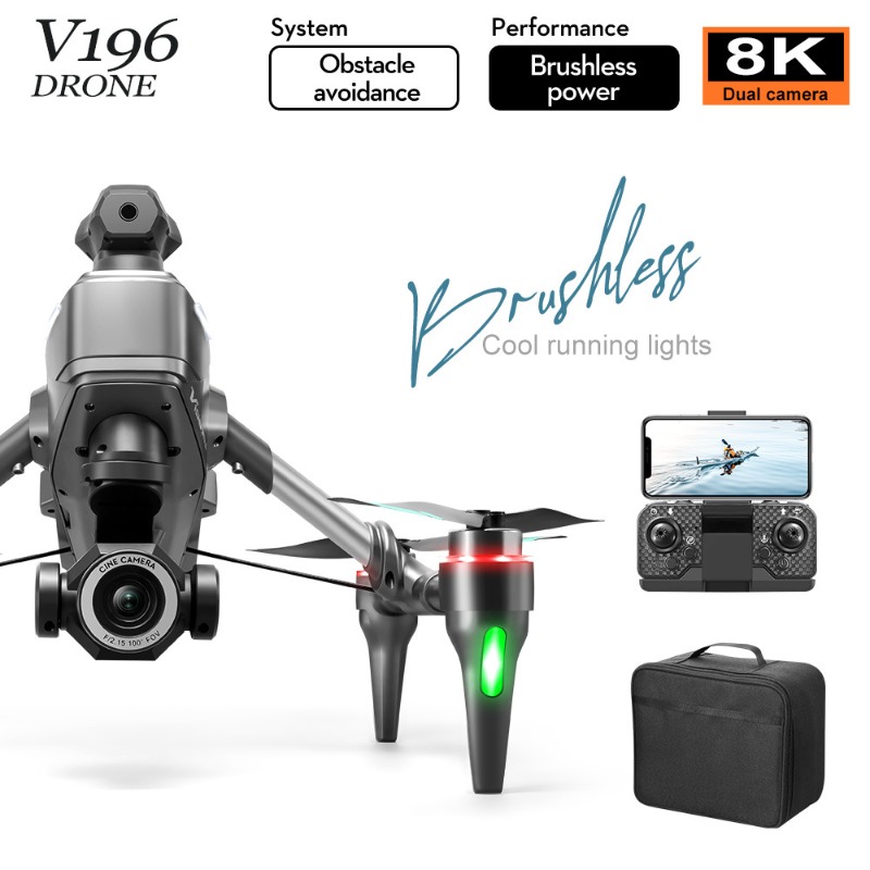 2025 V196 Automatic Obstacle A - مراجعة Drone Gimbal Brushless وسعره