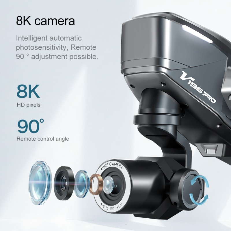2025 V196 Automatic Obstacle A - مراجعة Drone Gimbal Brushless وسعره