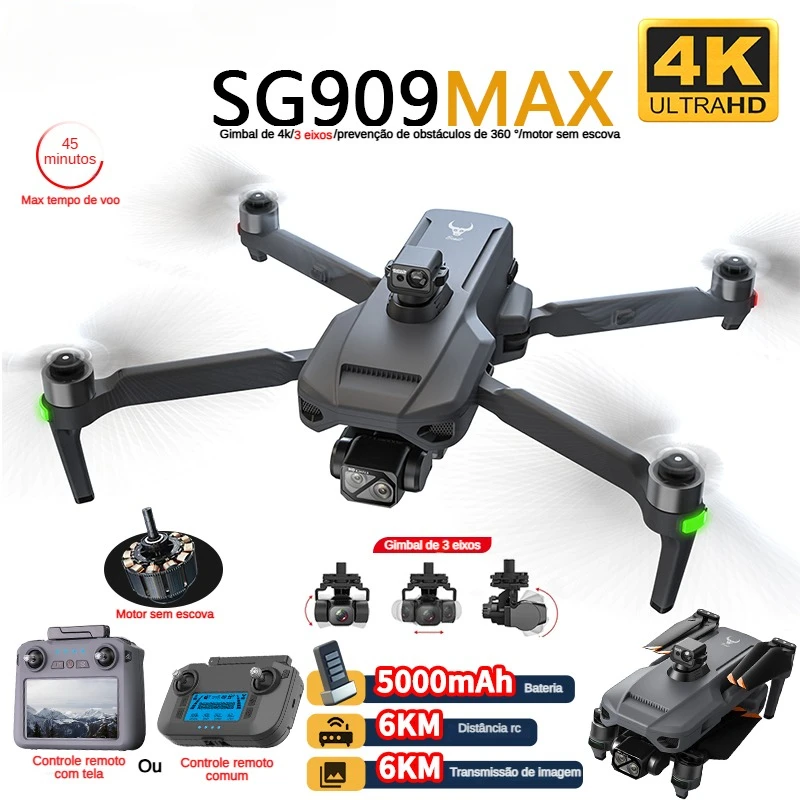 ZLL SG909 SG909MAX Professiona - مراجعة Drone Gimbal Brushless وسعره